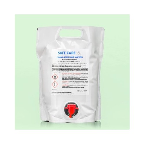 Hand Sanitiser 80% Alcohol - 3 Litre Bag with Dispenser