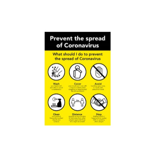 10 Pack - Prevent The Spread A4 Posters