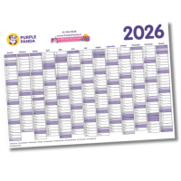2026 Purple Panda Wall Planner