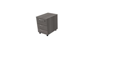 COMFORT 3 DRAWER MOBILE PEDESTAL CEDAR / ALUMINIUM