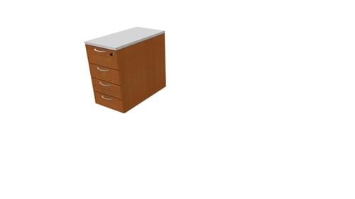 COMFORT 4D DESK HIGH PEDESTAL W420mm X D800mm LIGHT GREY / CHERRY