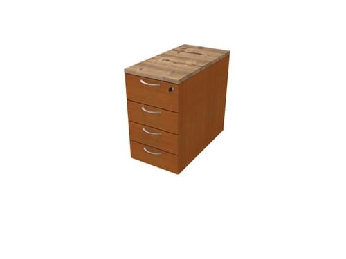 COMFORT 4D DESK HIGH PEDESTAL W420mm X D800mm TIMBER / CHERRY