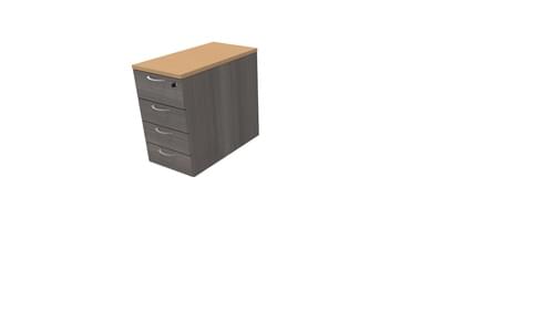 COMFORT 4D DESK HIGH PEDESTAL W420mm X D800mm BEECH / CEDAR