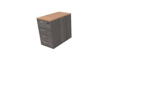 COMFORT 4D DESK HIGH PEDESTAL W420mm X D800mm HAVANA / CEDAR