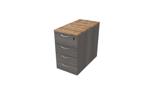 COMFORT 4D DESK HIGH PEDESTAL W420mm X D800mm TIMBER / CEDAR