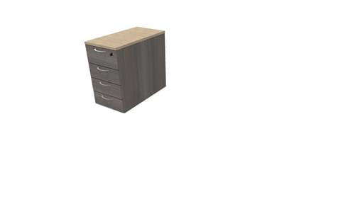 COMFORT 4D DESK HIGH PEDESTAL W420mm X D800mm BLEACHED OAK / CEDAR