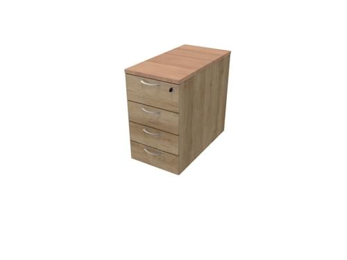 COMFORT 4D DESK HIGH PEDESTAL W420mm X D800mmHAVANA / NEBRASKA OAK