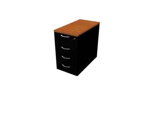 COMFORT 4D DESK HIGH PEDESTAL W420mm X D800mm CHERRY / BLACK