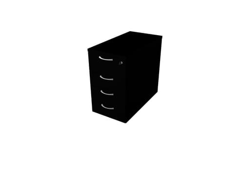 COMFORT 4D DESK HIGH PEDESTAL W420mm X D800mm BLACK