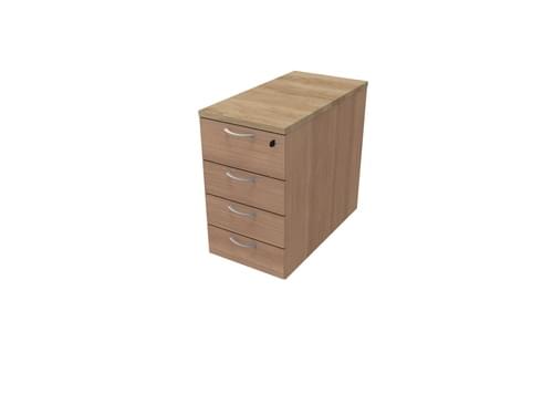 COMFORT 4D DESK HIGH PEDESTAL W420mm X D800mm NEBRASKA OAK / HAVANA