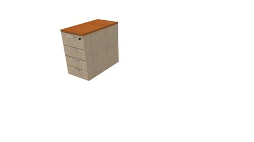 COMFORT 4D DESK HIGH PEDESTAL W420mm X D800mm CHERRY/BLEACHED OAK