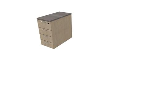 COMFORT 4D DESK HIGH PEDESTAL W420mm X D800mm CEDAR / BLEACHED OAK