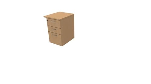 COMFORT 3D DESK HIGH PEDESTAL W500mm x D600 BEECH