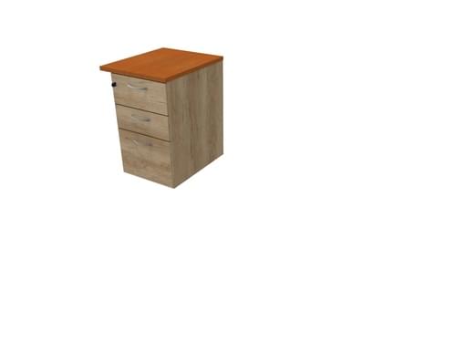 COMFORT 3D DESK HIGH PEDESTAL W500mm x D600 NEBRASKA OAK / CHERRY