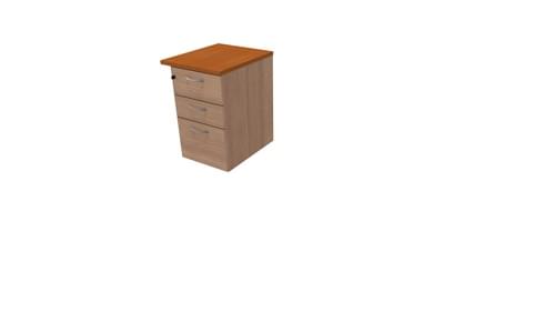 COMFORT 3D DESK HIGH PEDESTAL W500mm x D600 HAVANA / CHERRY