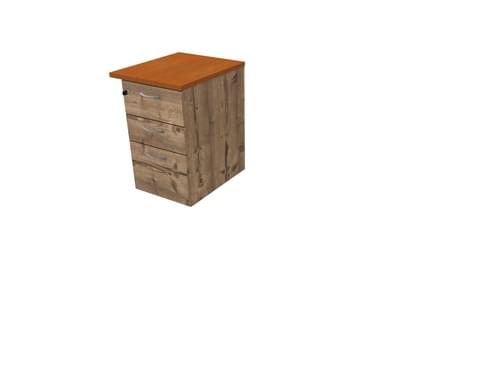 COMFORT 3D DESK HIGH PEDESTAL W500mm x D600 TIMBER / CHERRY