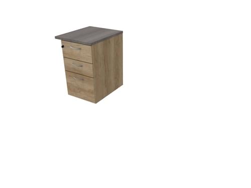 COMFORT 3D DESK HIGH PEDESTAL W500mm x D600 NEBRASKA OAK / CEDAR