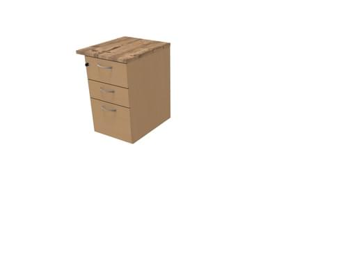 COMFORT 3D DESK HIGH PEDESTAL W500mm x D600 BEECH / BLACK