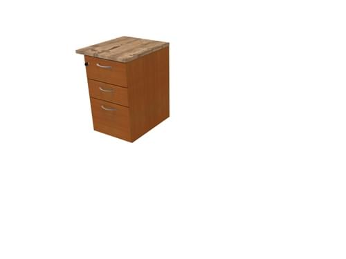 COMFORT 3D DESK HIGH PEDESTAL W500mm x D600 CHERRY / TIMBER