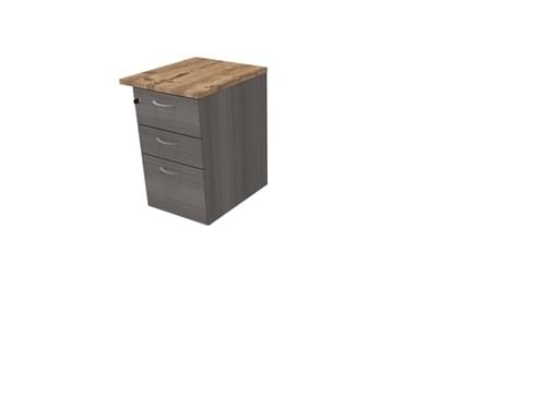 COMFORT 3D DESK HIGH PEDESTAL W500mm x D600 CEDAR / TIMBER