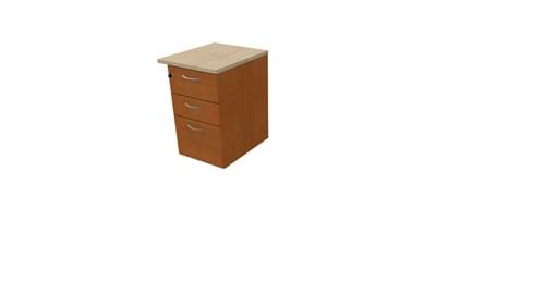 COMFORT 3D DESK HIGH PEDESTAL W500mm x D600 CHERRY/BLEACHED OAK