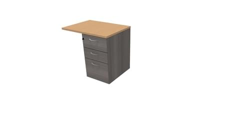 COMFORT 3D DESK HIGH PEDESTAL W800mm x D600 CEDAR / BEECH