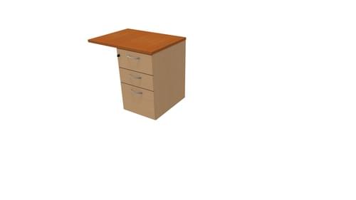 COMFORT 3D DESK HIGH PEDESTAL W800mm x D600 BEECH / CHERRY