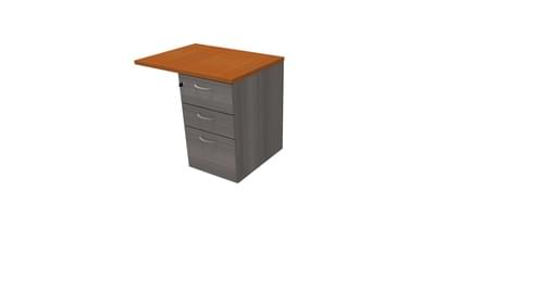 COMFORT 3D DESK HIGH PEDESTAL W800mm x D600 CEDAR / CHERRY
