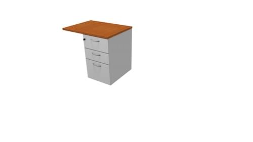 COMFORT 3D DESK HIGH PEDESTAL W800mm x D600 LIGHT GREY / CHERRY