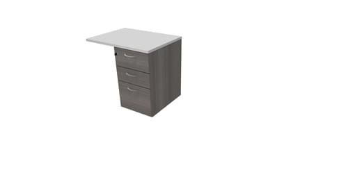 COMFORT 3D DESK HIGH PEDESTAL W800mm x D600 CEDAR / LIGHT GREY