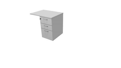 COMFORT 3D DESK HIGH PEDESTAL W800mm x D600 LIGHT GREY/LIGHT GR.