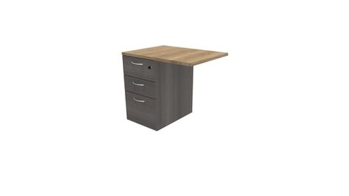 COMFORT 3D DESK HIGH PEDESTAL W800mm x D600 CEDAR / NEBRASKA OAK