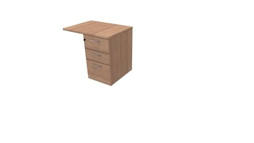 COMFORT 3D DESK HIGH PEDESTAL W800mm x D600 HAVANA / HAVANA