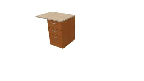 COMFORT 3D DESK HIGH PEDESTAL W800mm x D600 CHERRY/BLEACHED OAK