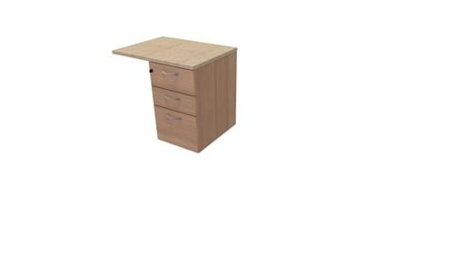 COMFORT 3D DESK HIGH PEDESTAL W800mm x D600 HAVANA / BLEACHED OA