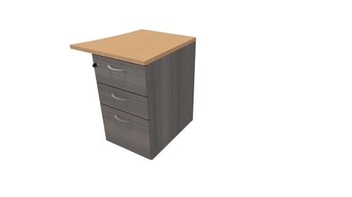 COMFORT 3D D/H PEDESTAL- R/HAND WAVE W500mm CEDAR / BEECH