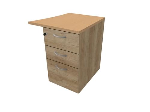 COMFORT 3D D/H PEDESTAL- R/HAND WAVE W500mm NEBRASKA OAK / BEECH