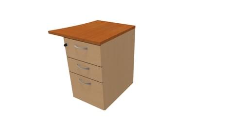 COMFORT 3D D/H PEDESTAL- R/HAND WAVE W500mm BEECH / CHERRY