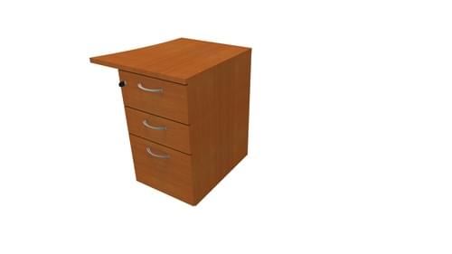 COMFORT 3D D/H PEDESTAL- R/HAND WAVE W500mm CHERRY