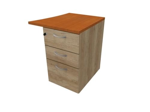 COMFORT 3D D/H PEDESTAL- R/HAND WAVE W500mm NEBRASKA OAK / CHERRY