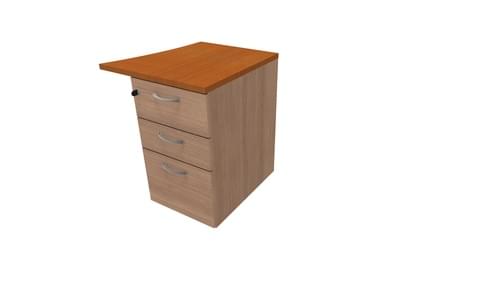 COMFORT 3D D/H PEDESTAL- R/HAND WAVE W500mm HAVANA / CHERRY