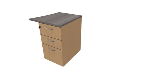 COMFORT 3D D/H PEDESTAL- R/HAND WAVE W500mm BEECH / CEDAR