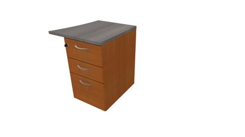 COMFORT 3D D/H PEDESTAL- R/HAND WAVE W500mm CHERRY / CEDAR