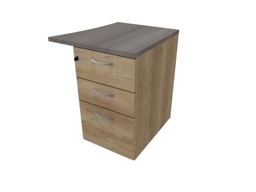 COMFORT 3D D/H PEDESTAL- R/HAND WAVE W500mm NEBRASKA OAK / CEDAR