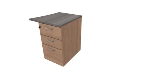 COMFORT 3D D/H PEDESTAL- R/HAND WAVE W500mm HAVANA / CEDAR