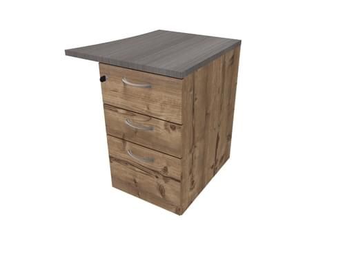 COMFORT 3D D/H PEDESTAL- R/HAND WAVE W500mm TIMBER / CEDAR