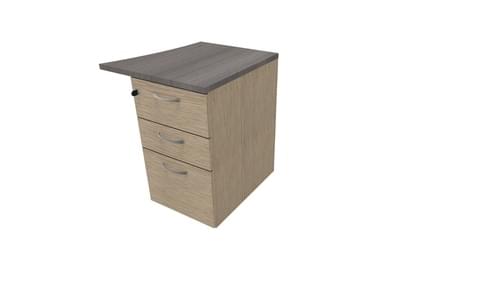 COMFORT 3D D/H PEDESTAL- R/HAND WAVE W500mm BLEACHED OAK / CEDAR