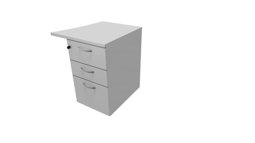 COMFORT 3D D/H PEDESTAL- R/HAND WAVE W500mm LIGHT GREY/LIGHT GR.