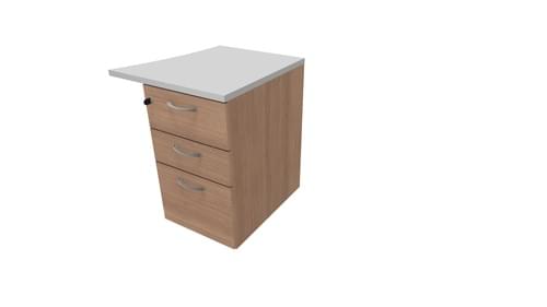 COMFORT 3D D/H PEDESTAL- R/HAND WAVE W500mm HAVANA / LIGHT GREY