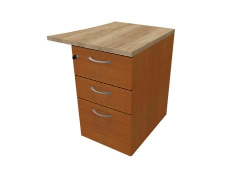COMFORT 3D D/H PEDESTAL- R/HAND WAVE W500mm CHERRY / NEBRASKA OAK